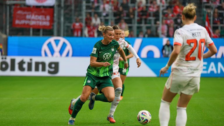 Alexandra Popp gegen den FC Bayern München.