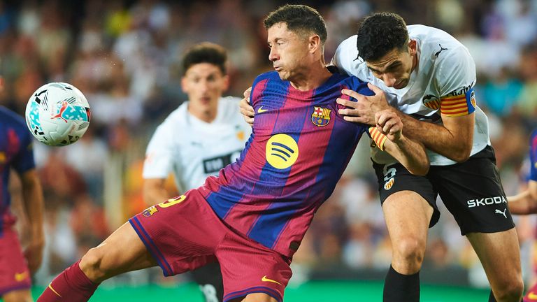 In seinem letzten Spiel für den FC Barcelona durfte sich Robert Lewandowski nochmal über ein eigenes Tor freuen. 