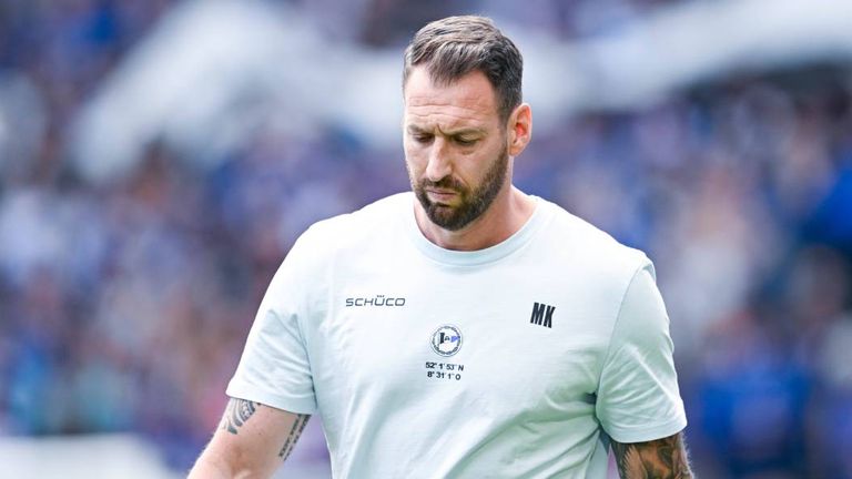 Mitch Kniat steht seit Juli 2023 an der Seitenlinie von Arminia Bielefeld.