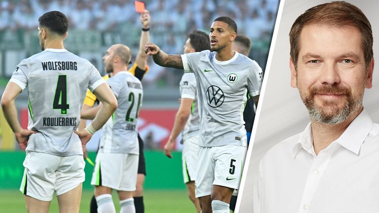 Sky Sport Reporter Sven Töllner (r.) bewertet den Abstieg des VfL Wolfsburg aus der Bundesliga.