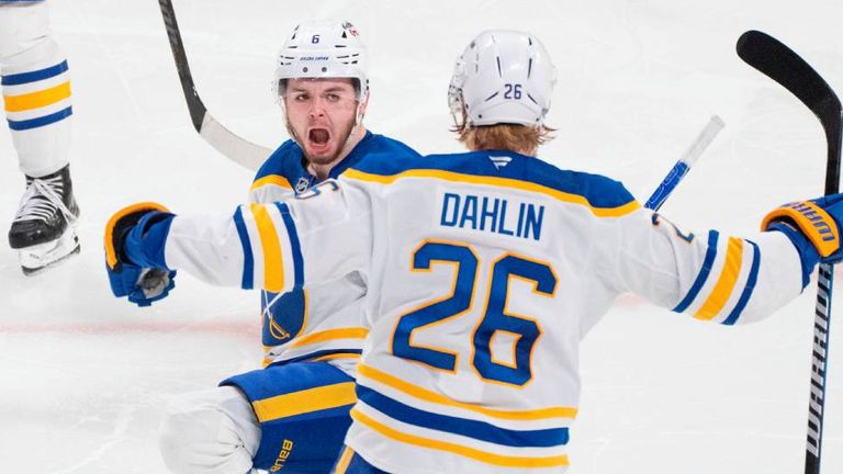 Sabres-Kapitän Rasmus Dahlin überragt in Spiel 6 mit fünf Scorerpunkten. 