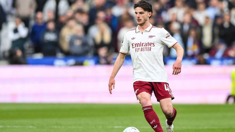 Declan Rice und der FC Arsenal empfangen am Montagabend den FC Burnley. 