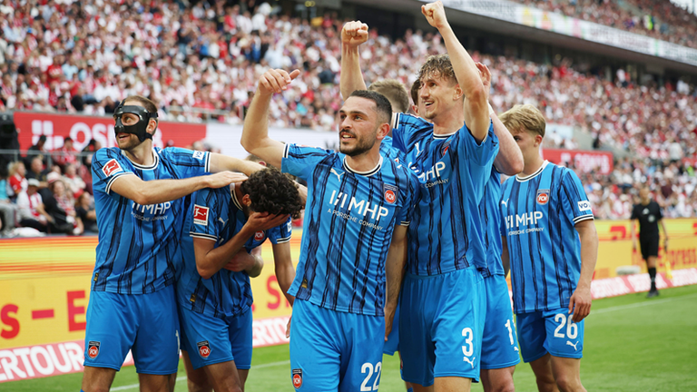 Heidenheim punktet gegen Köln - im Keller es kommt zum Dreikampf mit Wolfsburg und St. Pauli am 34. Spieltag. Am 16. Mai live auf Sky Sport.