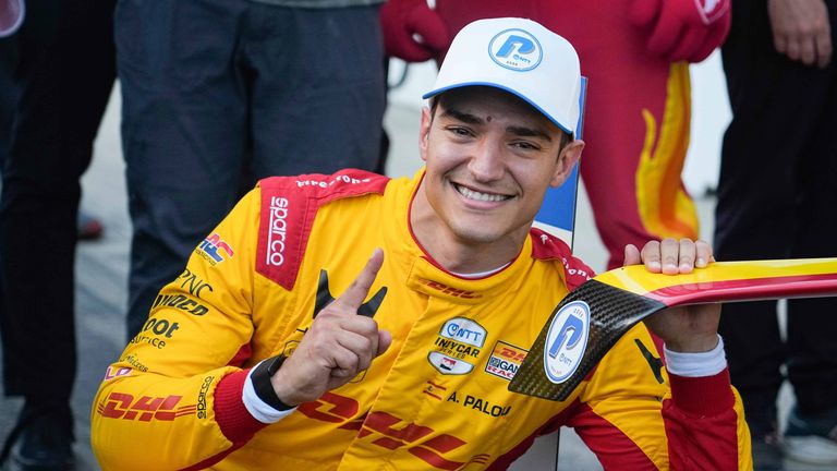 Alex Palou (Chip Ganassi Honda) gewinnt die Pole Position für das 110. Indy 500 Rennen in Indianapolis am Sonntag. 
