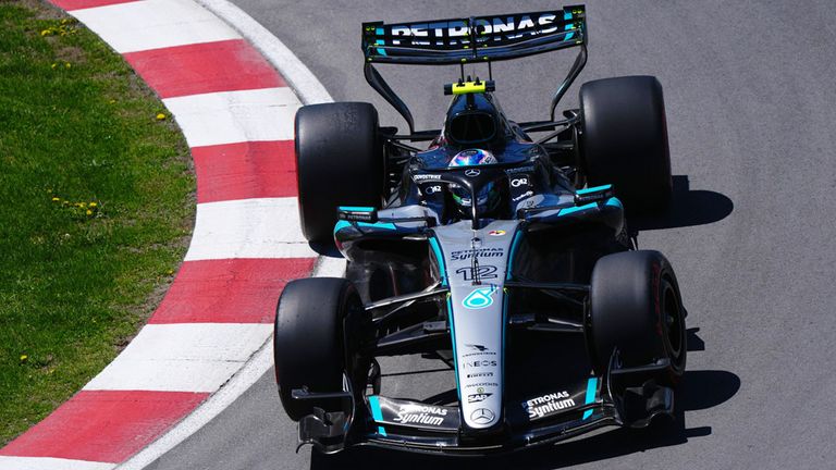 Kimi Antonelli (Mercedes) setzt die erste Duftmarke in Kanada.
