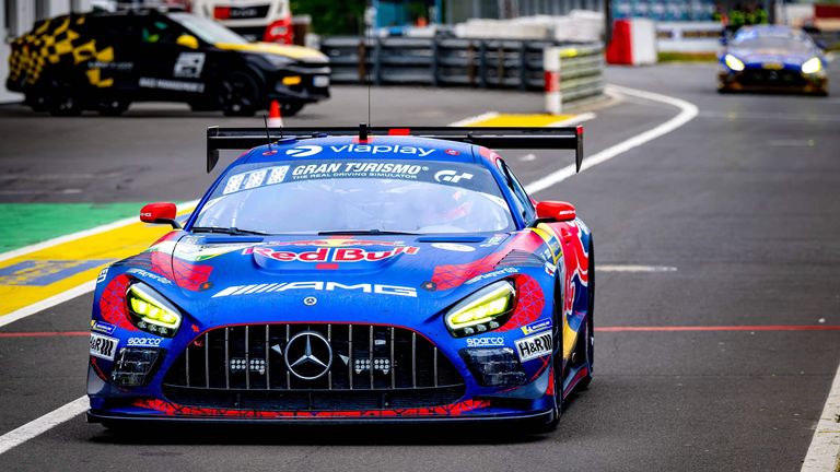 Max Verstappen im Mercedes-AMG GT3 Evo (Mercedes-AMG Team Verstappen Racing) vor seinem bitteren Ausfall beim 24h-Rennen auf dem Nürburgring