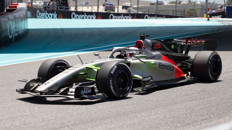 Nico Hülkenberg kann beim Sprint in Miami nicht antreten. Sein Audi fing in der Installationlap Feuer. 