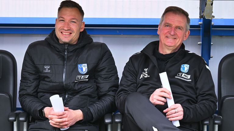 Petrik Sander (re.) und Pascal Ibold machen in Magdeburg weiter.