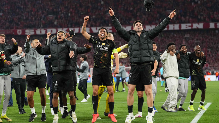 PSG zelebriert den Einzug ins Champions League Finale. Am 30. Mai trifft Paris auf den FC Arsenal. 