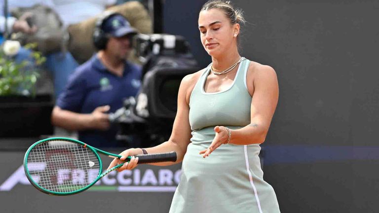 Aryna Sabalenka verliert in Rom gegen Sorana Cirstea.