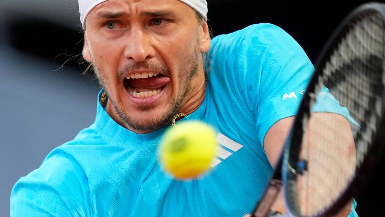 Alexander Zverev in Madrid in Aktion.