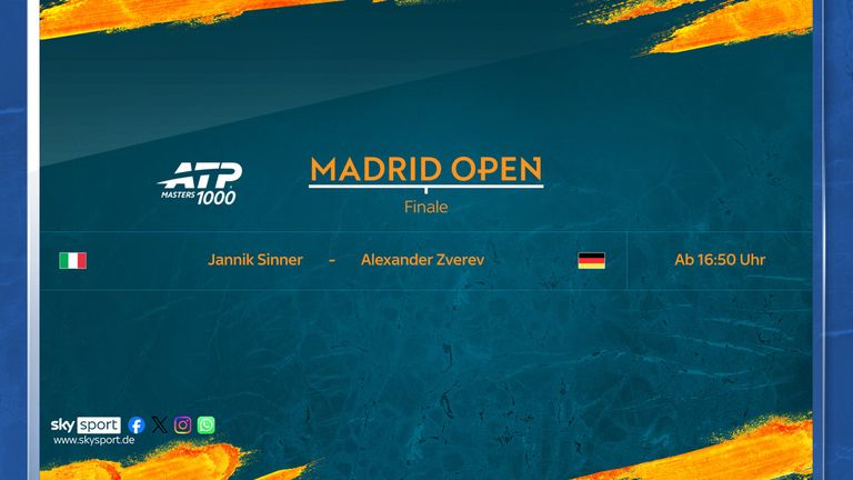Diese Spiele siehst Du am Sonntag, den 03. Mai, LIVE auf Sky Sport Tennis.