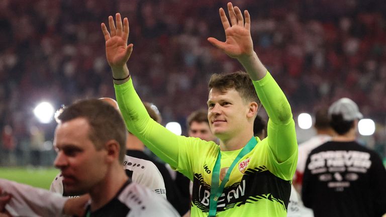 Der VfB Stuttgart verabschiedet Alexander Nübel.