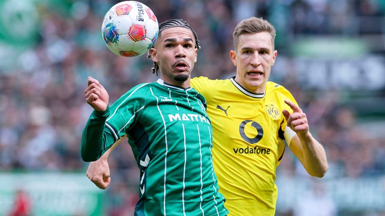 Werder Bremen gegen Borussia Dortmund.