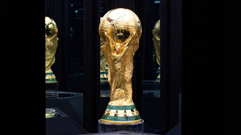 Das Objekt der Begierde: der FIFA-WM-Pokal.