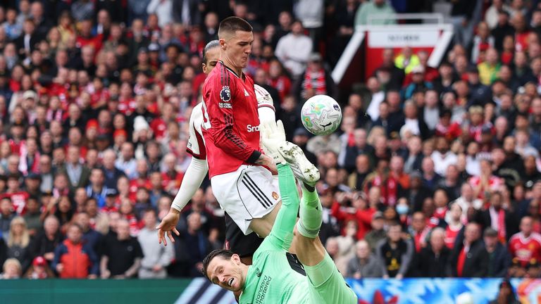 Benjamin Sesko scored a controversial second Manchester United goal vs Liverpool