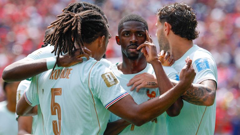 Ousmane Dembele lieferte gegen Norwegen bereits in der ersten Halbzeit einen Hattrick. 