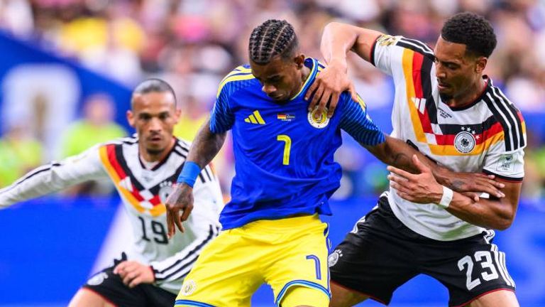 Deutschland beim ersten Gruppenspiel dieser WM gegen Curacao.
