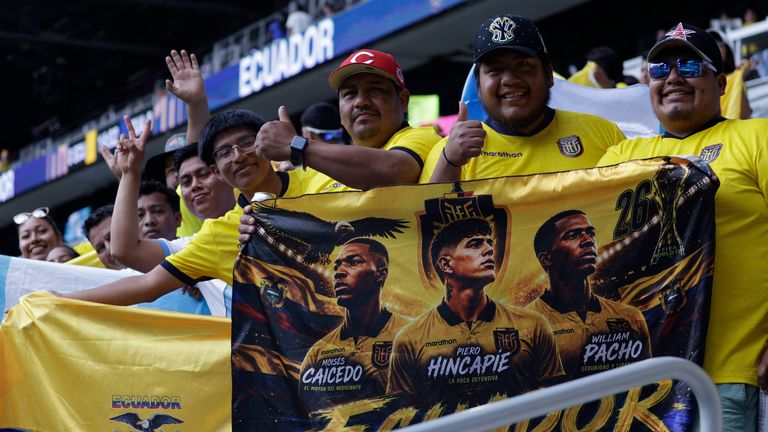Ecuador-Fans beim Testspiel gegen Guatemala in Columbus, Ohio.