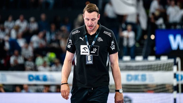 THW Kiel-Trainer Filip Jicha nach dem Spiel gegen TBV Lemgo Lippe.