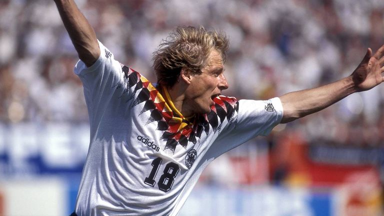 WM 1994: Im Rahmen des Eröffnungsspiels gegen Bolivien schoss Jürgen Klinsmann in der 61. Minute den Siegtreffer. 