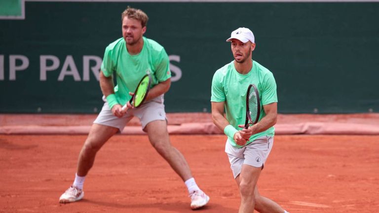 Kevin Krawietz und Tim Pütz traten als Doppel beim Tennis-Wettbewerb an der Seine an.