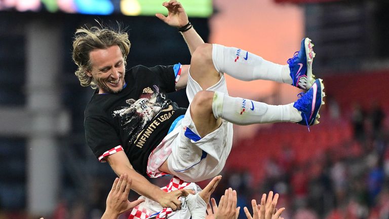 Luka Modric feiert beim 1:0-Sieg gegen Panama sein 200. Länderspiel für Kroatien.