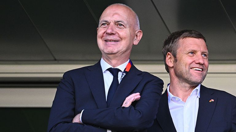 DFB-Präsident Bernd Neuendorf ist stolz auf die deutsche Nationalmannschaft.