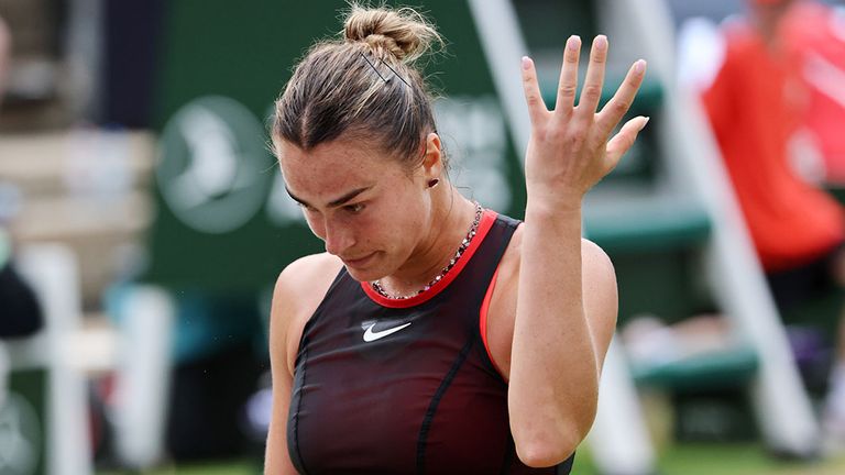 Aryna Sabalenka ist enttäuscht über ihre Leistung in Berlin.
