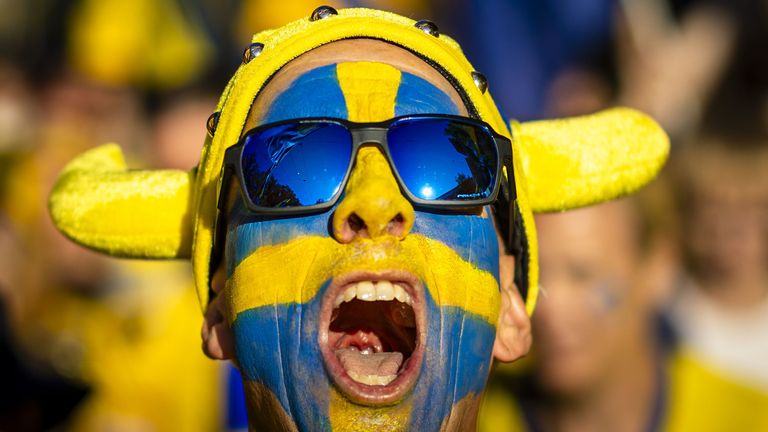 Vor dem ersten WM-Spiel Schwedens sollen die Fans ihre Farben zeigen. 