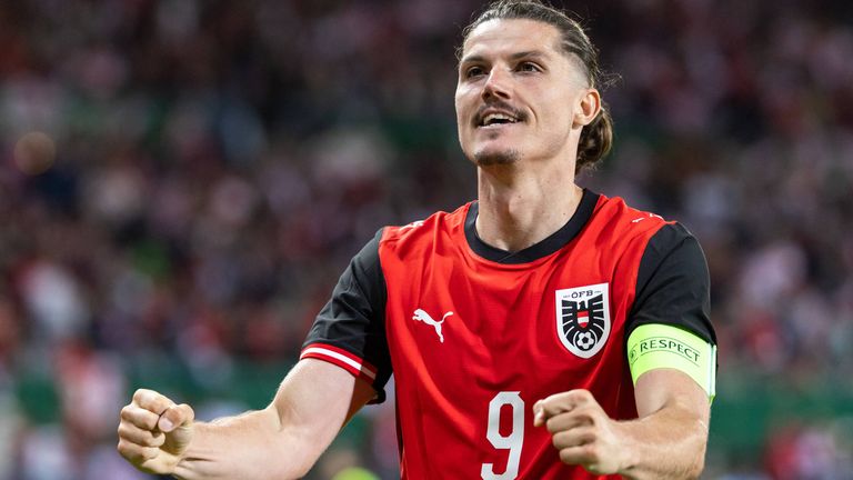 Marcel Sabitzer erzielt gegen Tunesien das Tor des Tages. 