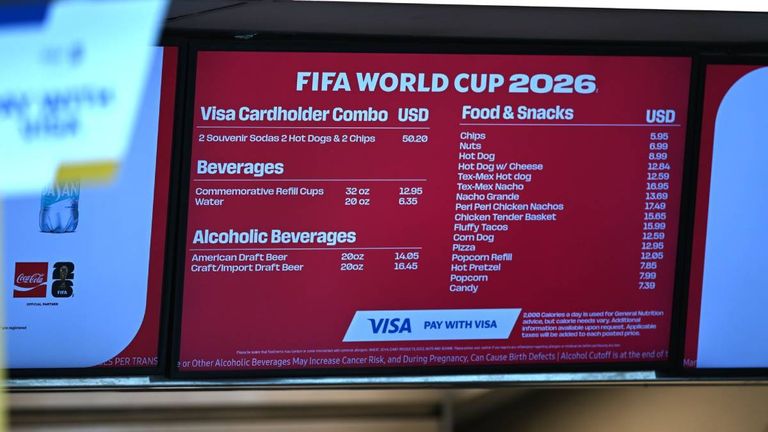 Die Preise beim Spiel zwischen Deutschland und Curacao.