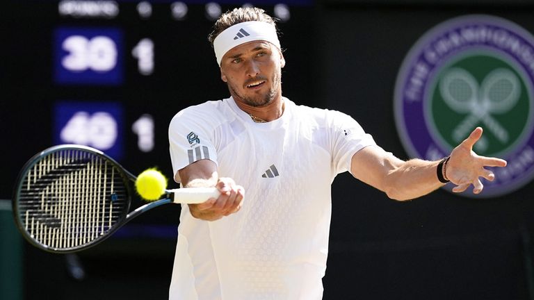 Alexander Zverev in Aktion bei Wimbledon.