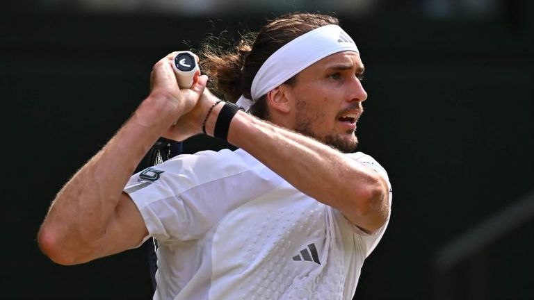 Alexander Zverev beim Final-Einzug in Wimbledon.