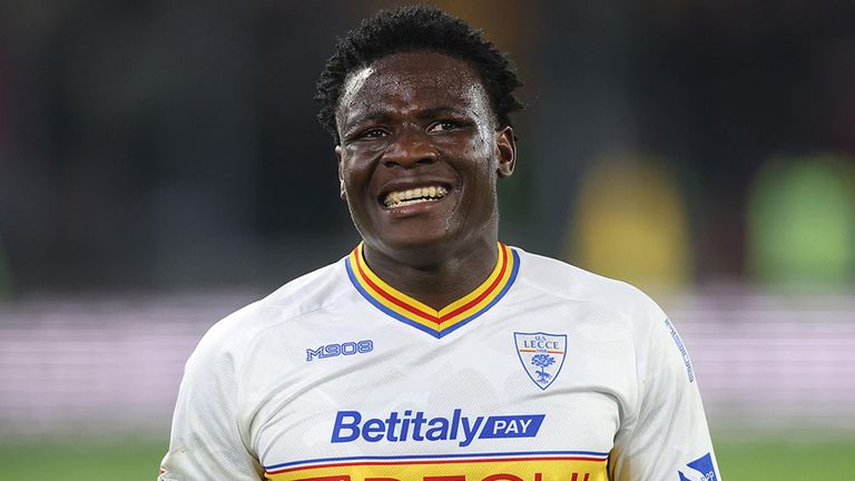 Lecce-Angreifer Lameck Banda wird seit zwei Wochen vermisst.
