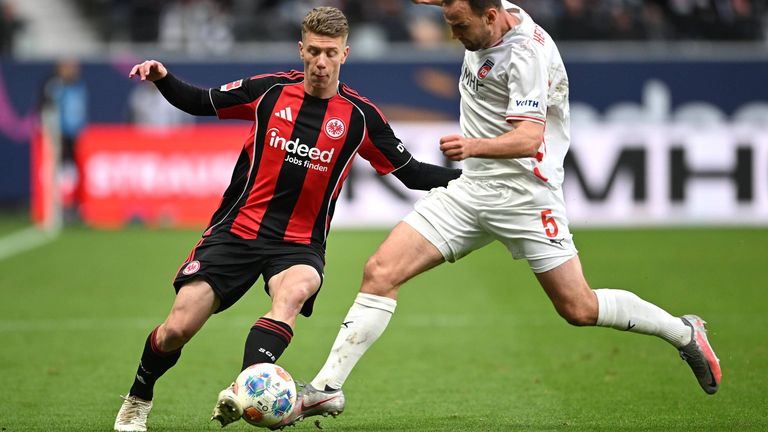 SGE-Verteidiger Elias Baum absolvierte bislang elf Partien für die Frankfurt-Profis.
