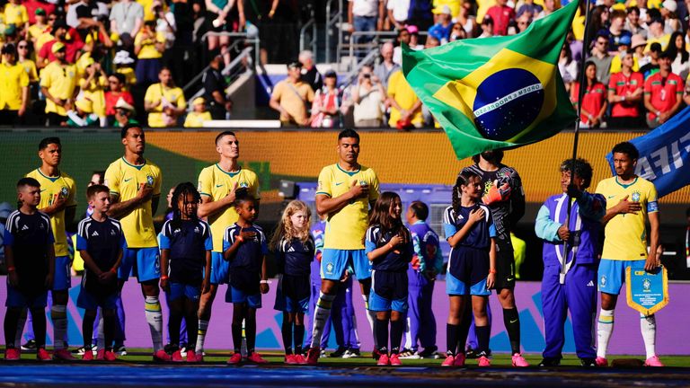Traditionell wird die brasilianische Hymne vor sportlichen Events wie der WM von der Nationalmannschaft gesungen. 
