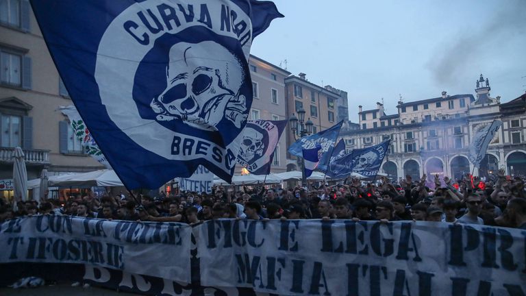 Auch Protestaktionen der Fans konnten die Insolvenz von Brescia Calcio nicht verhindern.