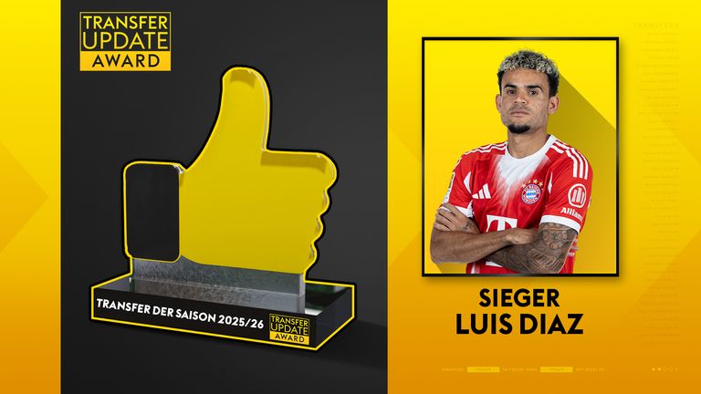 Luis Diaz ist laut der Sky Sport User der 'Transfer der Saison 2025/2026'. 