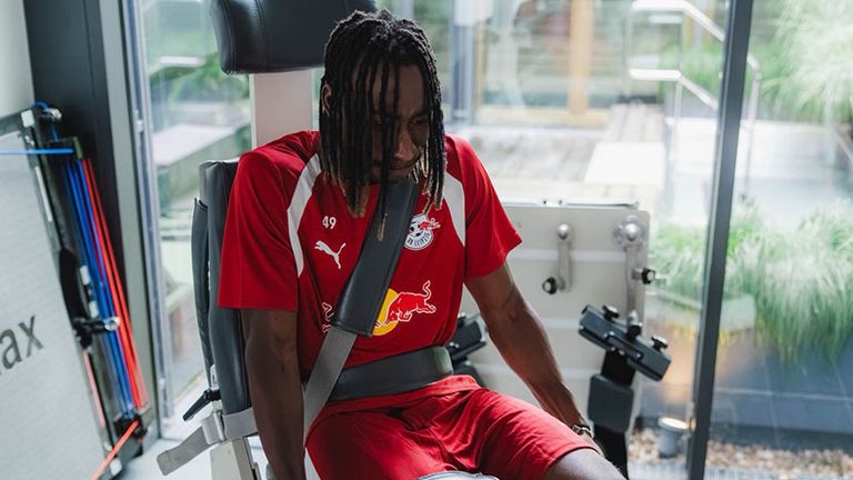 Yan Diomande absolviert bei RB Leipzig die obligatorische Leistungsdiagnostik. Quelle: RB Leipzig