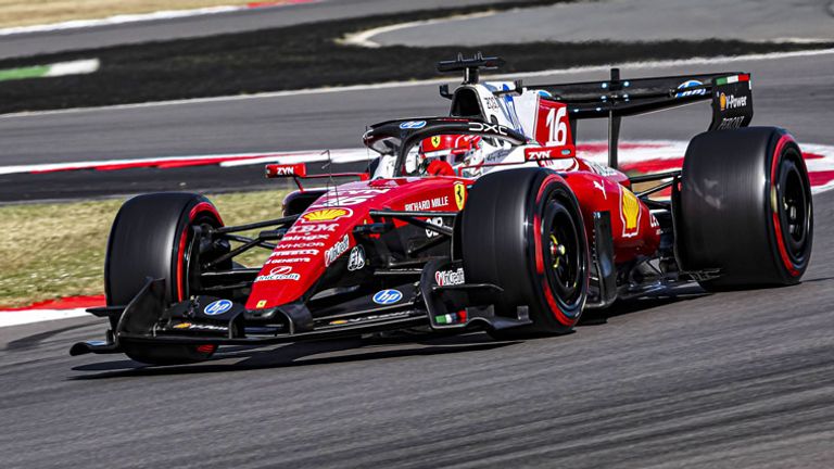 Charles Leclerc (Ferrari) in Silverstone.