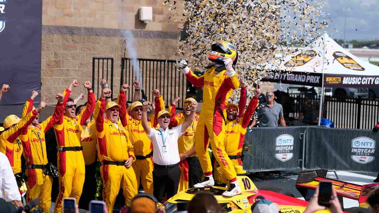 Alex Palou feiert seinen 5. Saisonsieg beim Music City Grand Prix auf dem Nashville Superspeedway. 