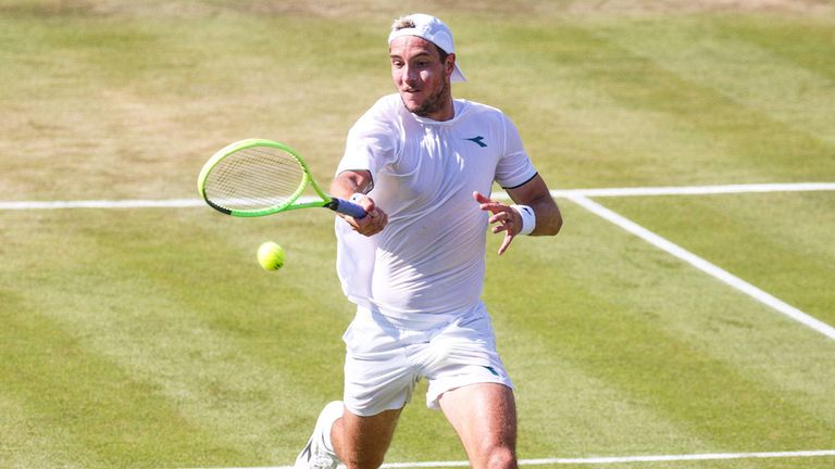 Jan-Lennard Struff spielt i Wimbledon ums Viertelfinale.