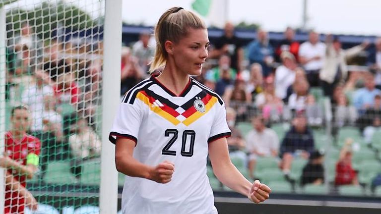 Julia Landenberger beim U23-Länderspiel gegen Dänemark.