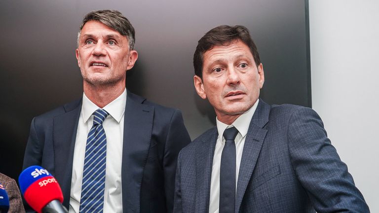 Rücktritt nach nur 16 Tagen! Italiens Technischer Direktor Paolo Maldini (l.) und Berater Leonardo (r.) legen ihre Ämter nieder.
