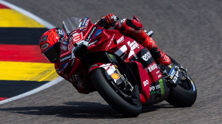 Marc Marquez belegt beim 1. Training auf dem Sachsenring den zweiten Platz.