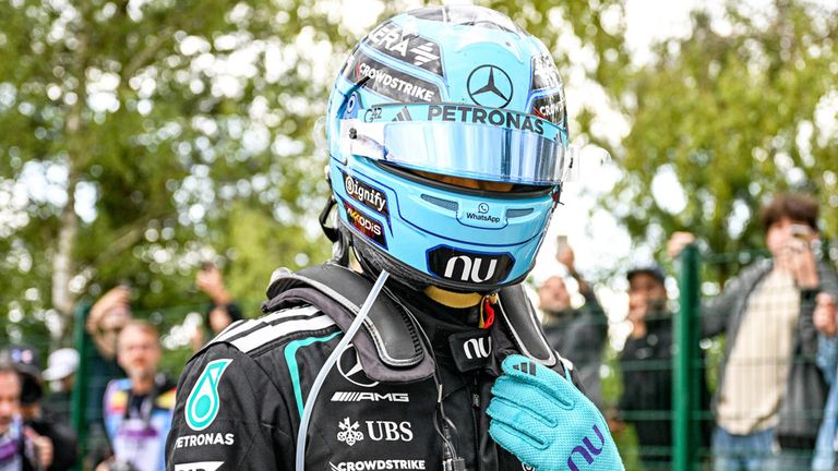 Für George Russell (Mercedes) war in Spa-Francorchamps nach wenigen hundert Metern bereits das Rennen vorbei.
