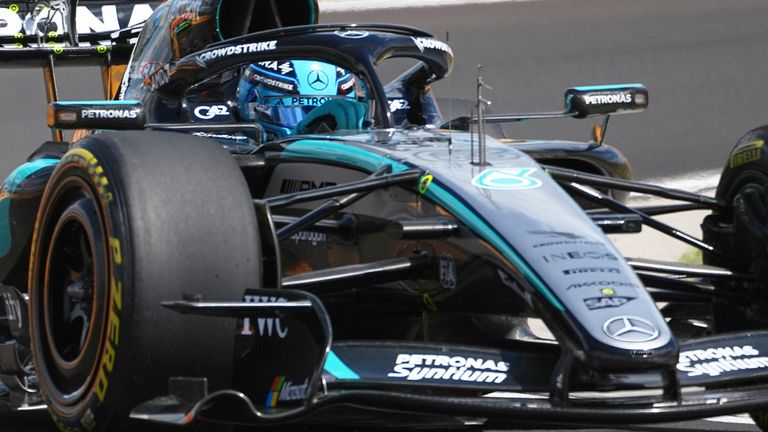 George Russell (Mercedes) in Ungarn.