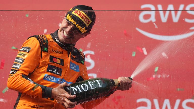 Souveräner Auftritt: Lando Norris feiert beim Großen Preis von Ungarn seinen nächsten Formel-1-Sieg.
