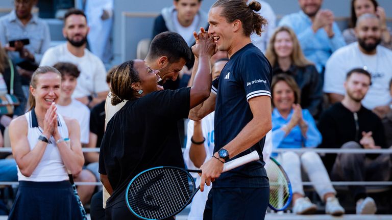 Alexander Zverev (r.) tritt bei den US Open im Mixed-Doppel-Wettbewerb an der Seite von Taylor Townsend an. 